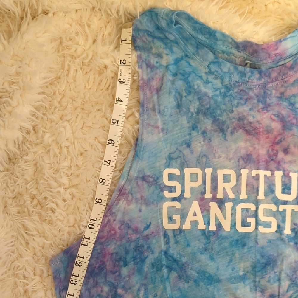 Spiritual Gangster Blue and Purple Tie Dye Tank Size Large - Picture 7 of 12